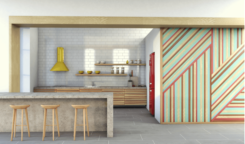 colorful kitchen degisn