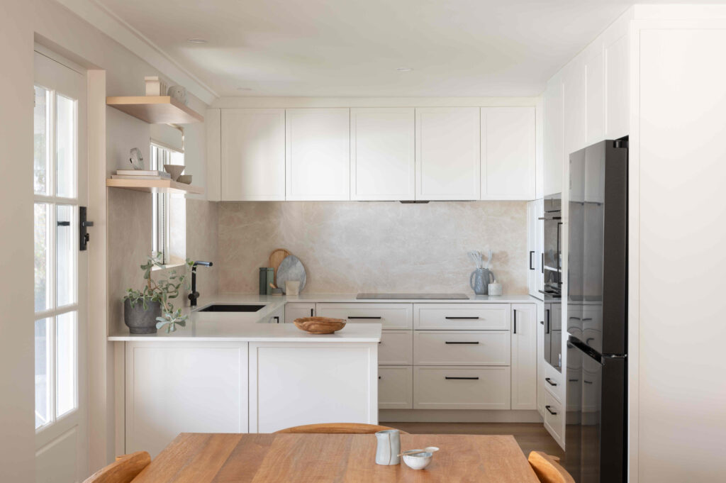 White traditional kitchen renovation Perth