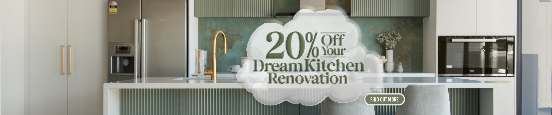 20% off your dream kitchen renovation