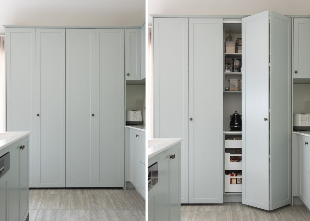 blue pantry organisation