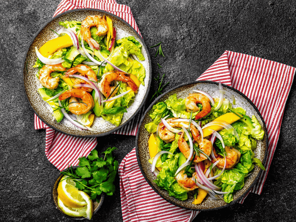 prawn mango avocado summer salad