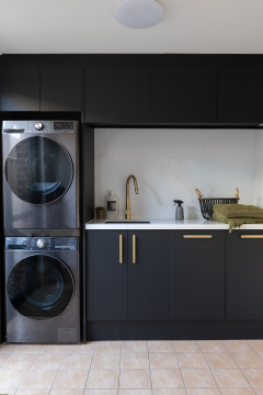 black and white laundry
