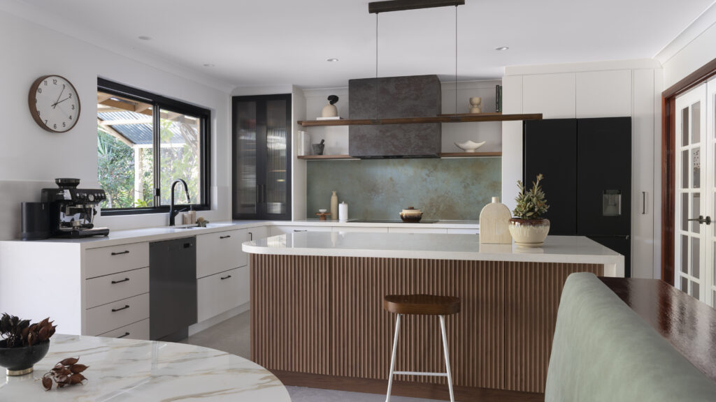 Timber white and green perth kitchen renovation